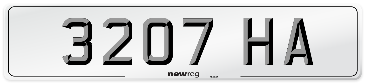 3207 HA Number Plate from New Reg